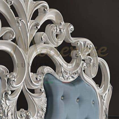 tasteful classy luxury headboards style lacquered finish italian designed fabrics refined silver leaf details luxury sophisticated solid wooden handcrafted furniture luxurious royal palace exclusive home décor exclusive italian manufacturing