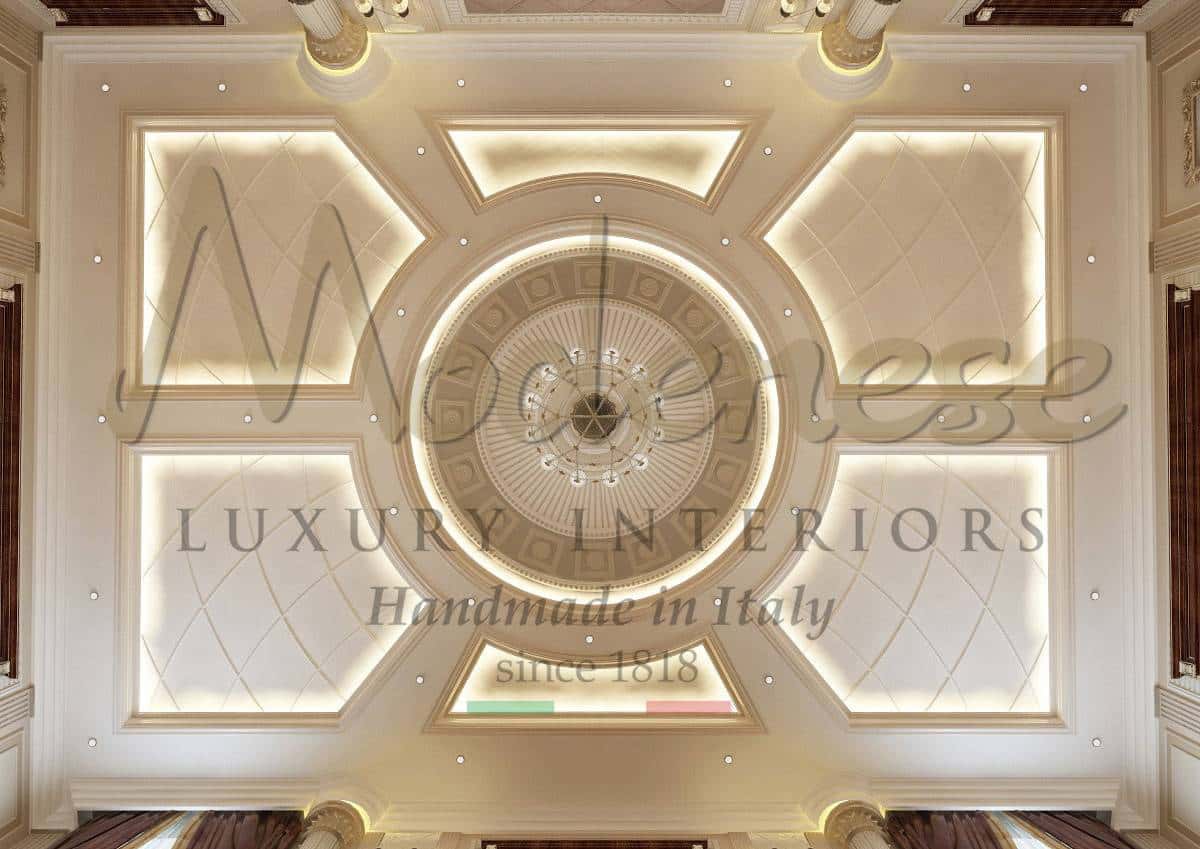 luxury gypsum ceiling decoration refined elegant interior design service consultant italian high-end quality unique royal french style