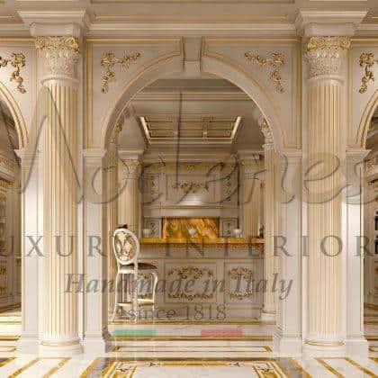 exkluzivní luxusní elegantní italská kuchyně Royal - verze Ivory (slonová kost) přizpůsobitelné látky povrchové úpravy špičková kvalita klasická italská výroba nábytku materiály z masivního dřeva luxusní životní stylelegantní nápady na vybavení domácnosti krásná bohatá kolekce kuchyní