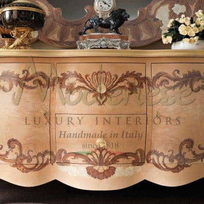 baroque style special inlay design details handcrafted classic luxurious sideboard bespoke italian furniture refined best quality handcrafted artisanal sideboard high-end made in Italy custom-made furniture elegant details majestic living room best sideboard ideas best quality solid wood interiors top decorative interiors royal decorations for majestic home décor traditional handmade exclusive sideboard design