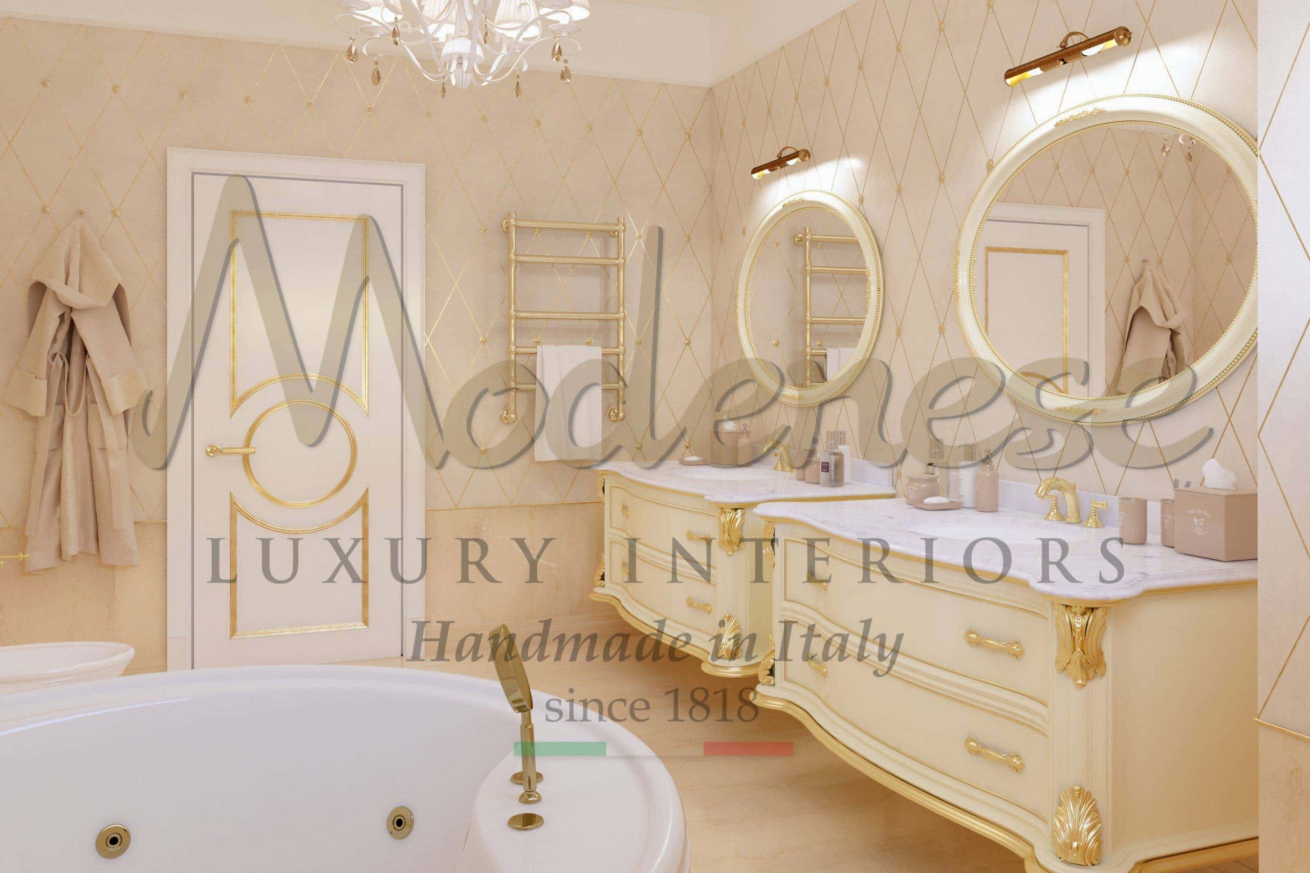 design intérieur de luxe royal classique salle de bain consultant marbre style baroque idées majestueuses décoration de classe projet résidentiel villa palace