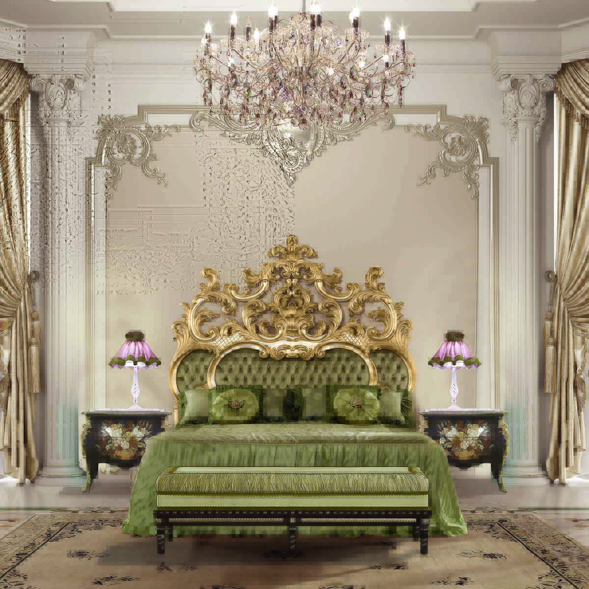 classic italian luxury bedroom furniture – top quality furniture - exclusive design - 100% made