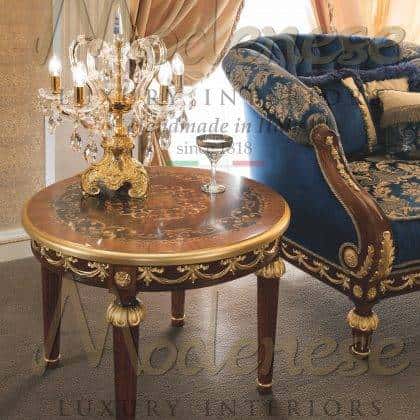 solid wood handmade baroque rococo' classy coffee table blue luxury elegant handmade inlaid mother of pearl details refined coffee table ideas high-end baroque venetian style exclusive furniture top quality artisanal interiors production majestic custom-made top décor bespoke solid wood made in italy design