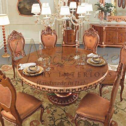 Роскошные итальянские обеденные столы в классическом венецианском стиле резьба ручной работы от производителей высококачественной дорогой мебели в дворцовом стиле на заказ из массив дерева и золота