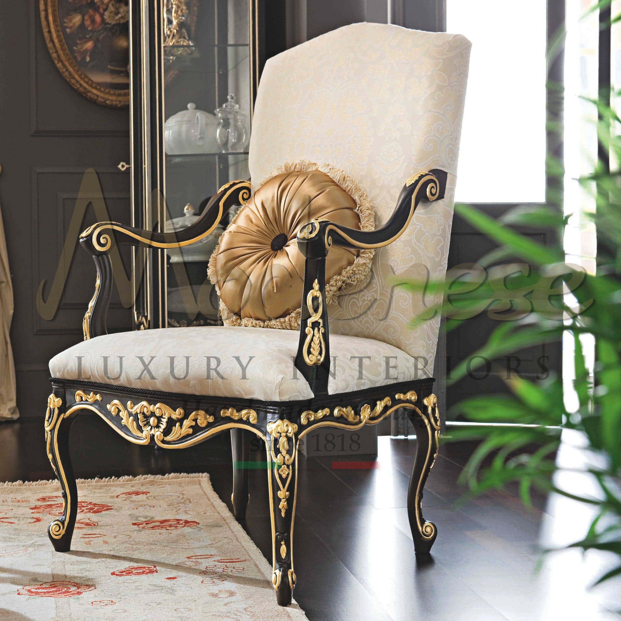 Source French Louis XV Rococo Gold Leaf Wooden Carving Armchair Dining Chair  With High Quality Fancy Patterned Velvet, Medusa Furniture on m.