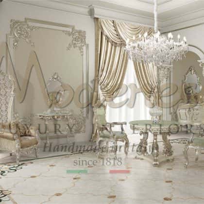 majestic classic style venetian handmade furniture exclusive sitting room interiors handcrafted in Italy opulent design rococo' interiors exclusive design victorian furniture luxury living lifestyle solid wood handmade carvings ornamental sitting area traditional bespoke made in Italy furniture timeless french furniture reproduction
