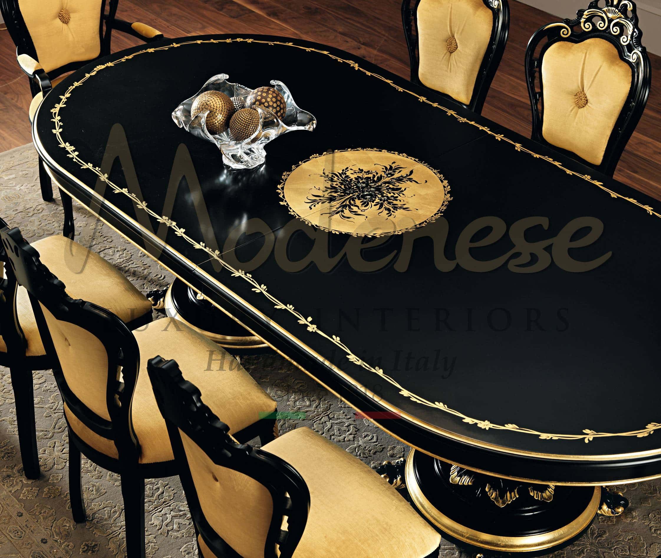 Classic Italian Luxury Dining Room Furniture Traditional Luxury Home Dcor Furnishings Custom Made Top Quality Furniture Modenese