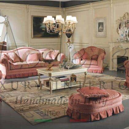 comfort luxury italian living room sofa set traditional classical style furniture italian handmade interiors made in Italy high-end quality fabrics timeless traditional exclusive home furnishing ideas