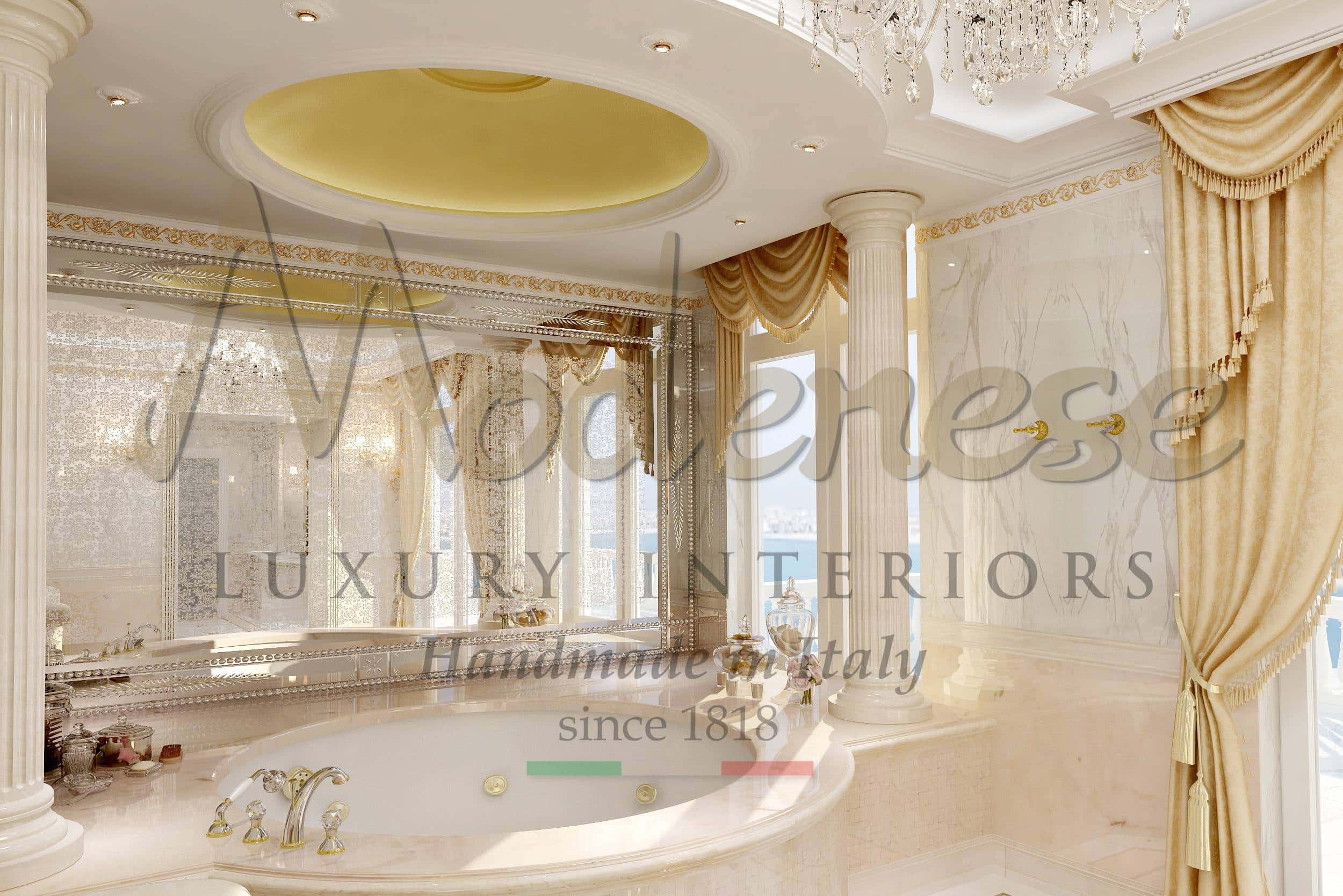 Classic And Luxury Bathrooms Interior Design High Quality And Italian Taste Vanity And Beauty Room Decoration Luxury Classic Furniture Made In Italy