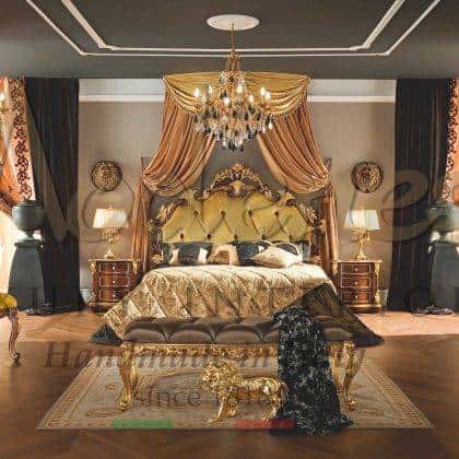 Роскошная классическая спальня в стиле барокко итальянская классика резьба ручной работы дворецкий стиль эксклюзивные итальянские ткани роскошные королевские кровати итальянская мебель премиального качества