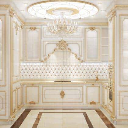 rojekt obytného interiéru luxusní klasické stropní dekorac