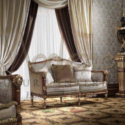 Elegant Empire Style Luxury Made in Italy 2 Seater Sofa by Modenese Luxury Interiors