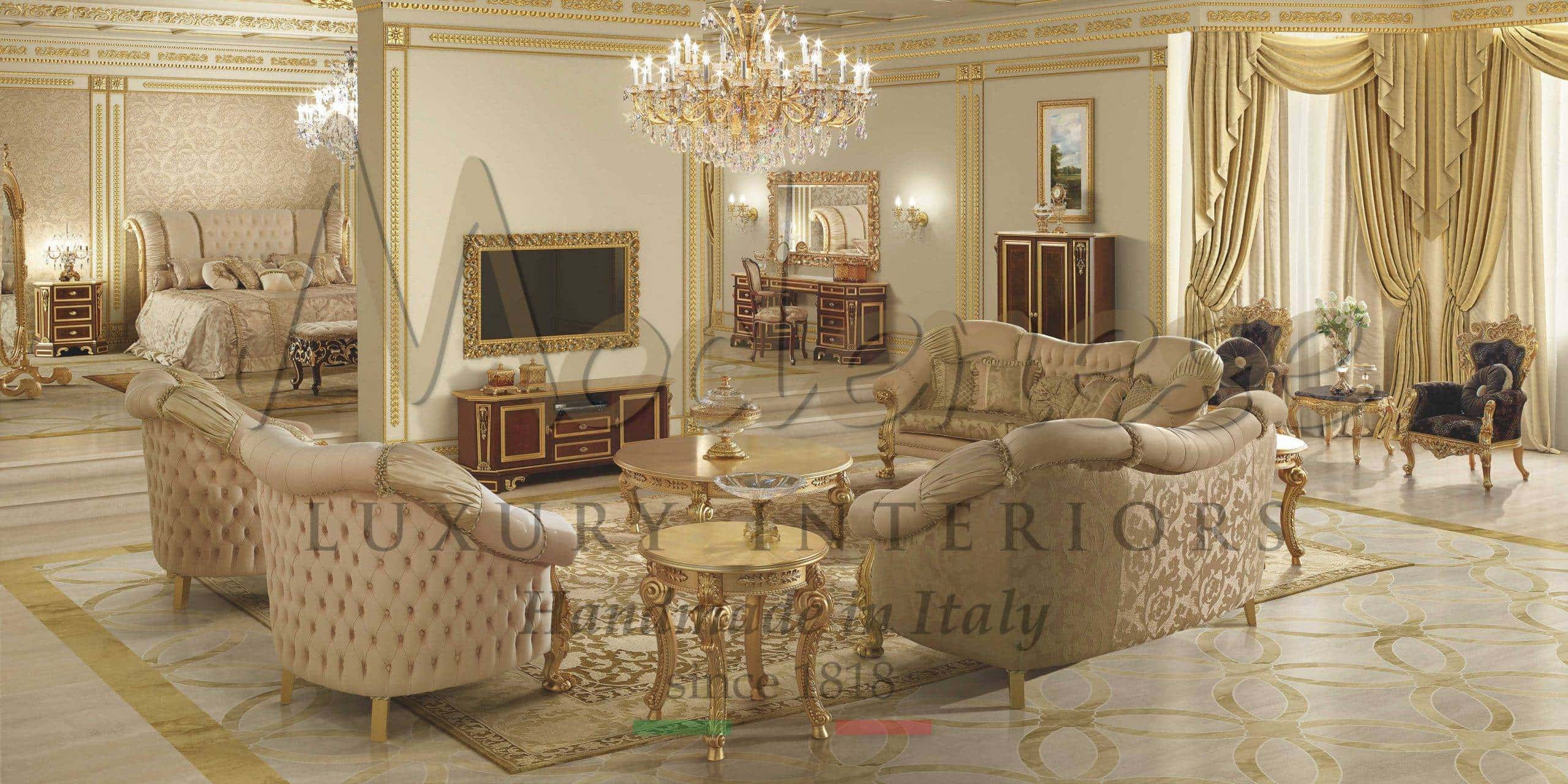 Classic Italian Sitting Room Furniture Timeless Interiors Customized Items Made In Italy Traditional Manufacturing Modenese
