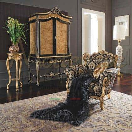 luxury made in Italy refined cabinet in solid wood craftsmanship empire style royal palace furnishing project balck and decorative finishes handmade sophisticated exclusive classic design bespokea cabinet traditional top italian quality handmade artisanal ideas luxurious made in Italy