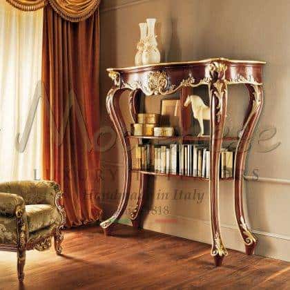 sophisticated solid wood style royal carved bookcase console library furniture exclusive venetian top wooden details finish classy structure details venetian handmade interiors italian style furniture palace royal villa exclusive furniture venetian style