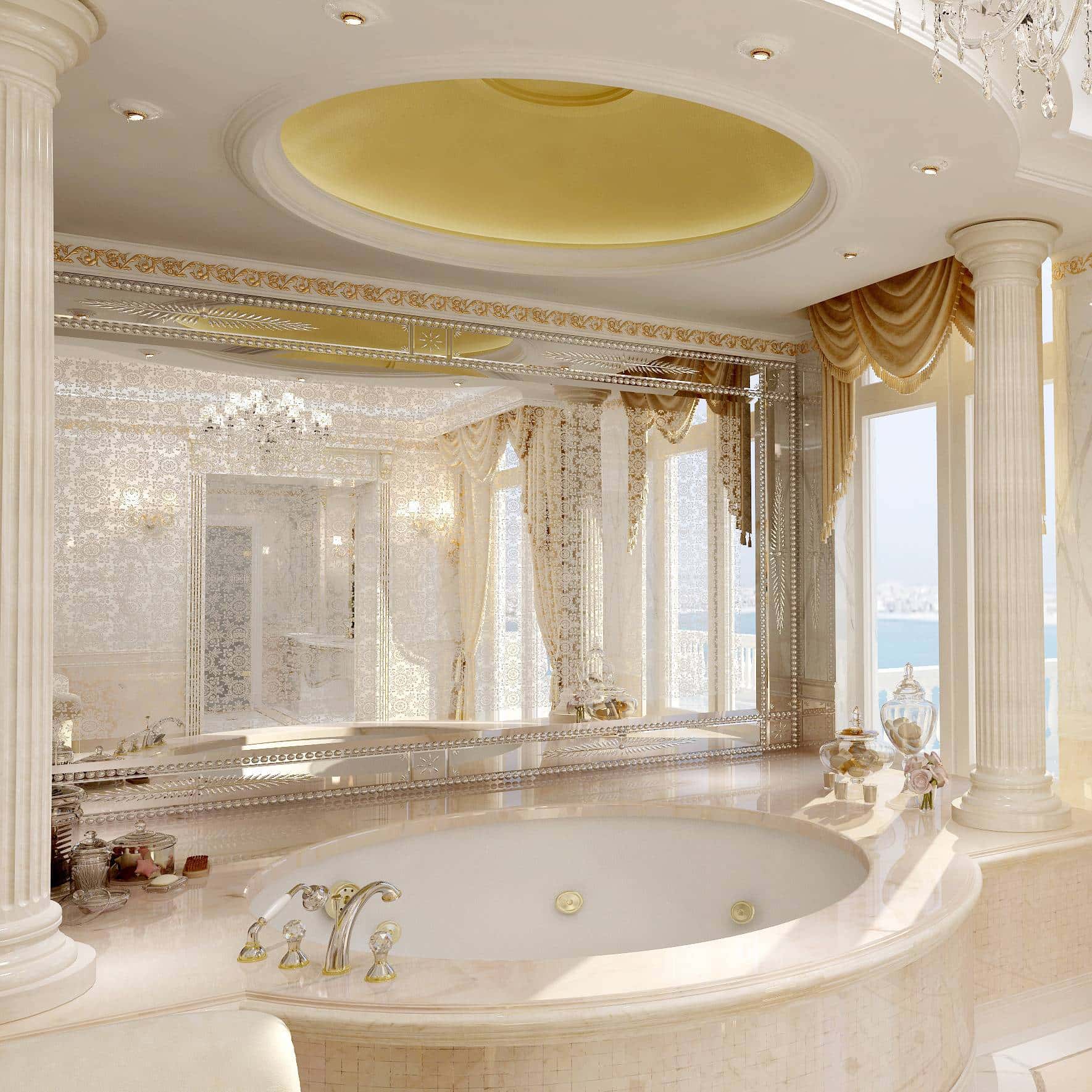 9 Residential Interior Design Luxury Classic Bathroom Bespoke Vanity 