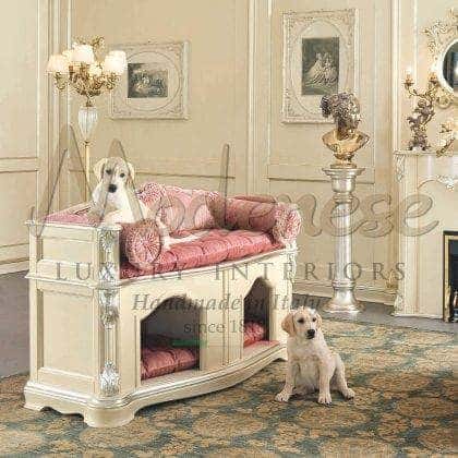 Роскошные диванчики для животных из массива дерева полностью сделаные вручную на заказ для ваших любимых питомцев роскошный стиль элегантные диванчики для собак на заказ высокое качество 100% made in Italy