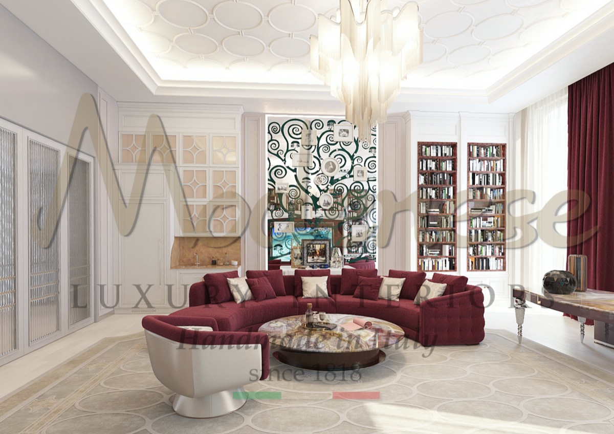 High-end quality, made in Italy, high-end quality standards. Bespoke interior design project and artisanal furniture production. Top interior design company in UAE.