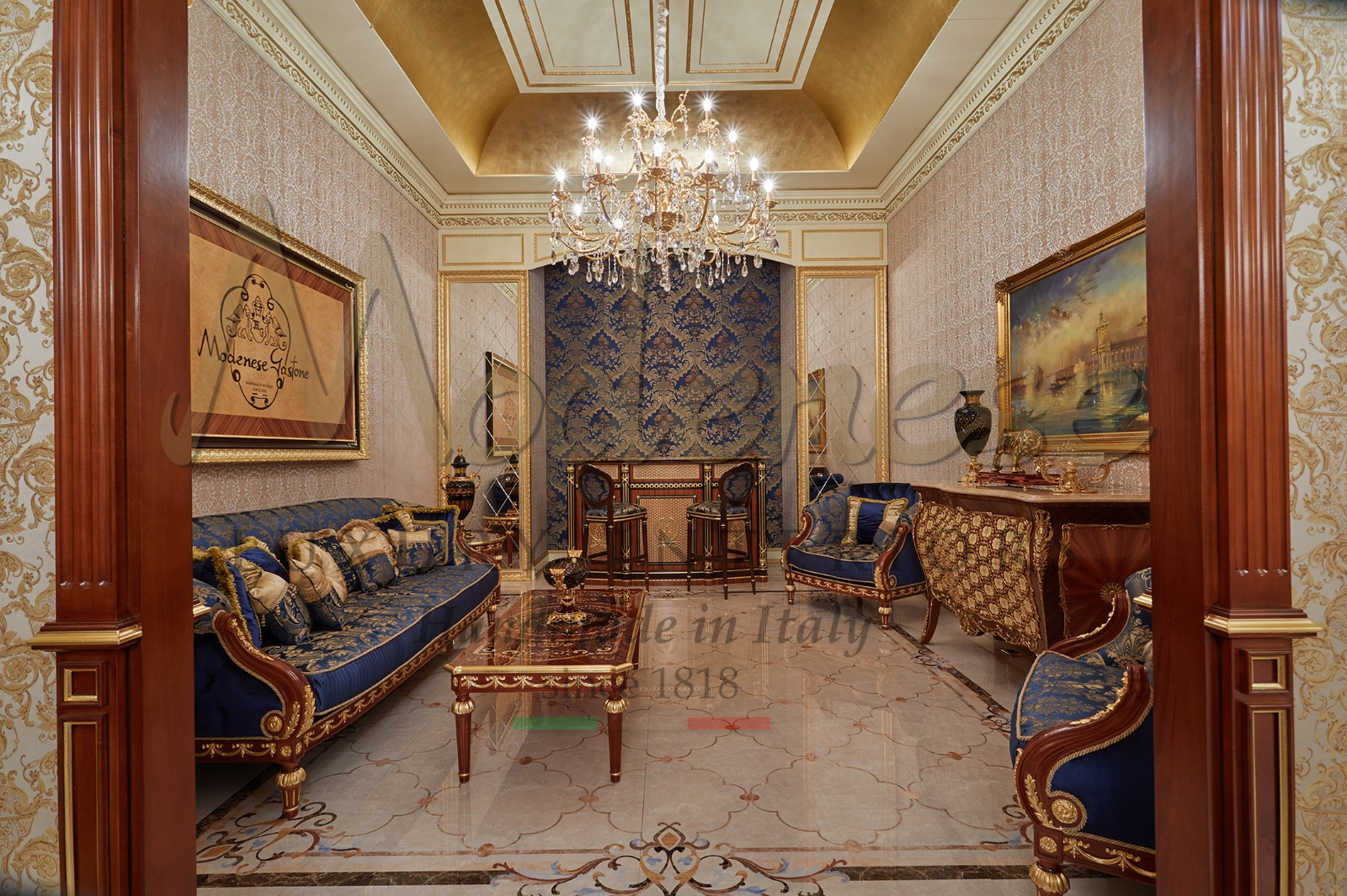 décoration intérieure meubles classiques de luxe projets de décoration intérieure palais royal classe style français italien application feuille d'or