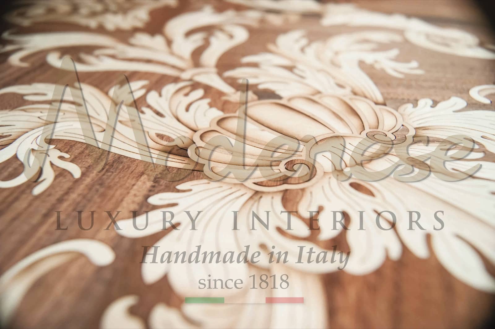 inlay wood inlayed furniture table marquetries wooden decoration baroque classic luxury interiors interior design ideas royal empire style luxurious living mother pearl customized personalized home décor masterpieces timeless taste