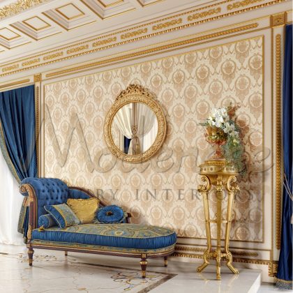 Luxurious and timeless classic furniture made with exquisite Flock material for highest quality and comfort.