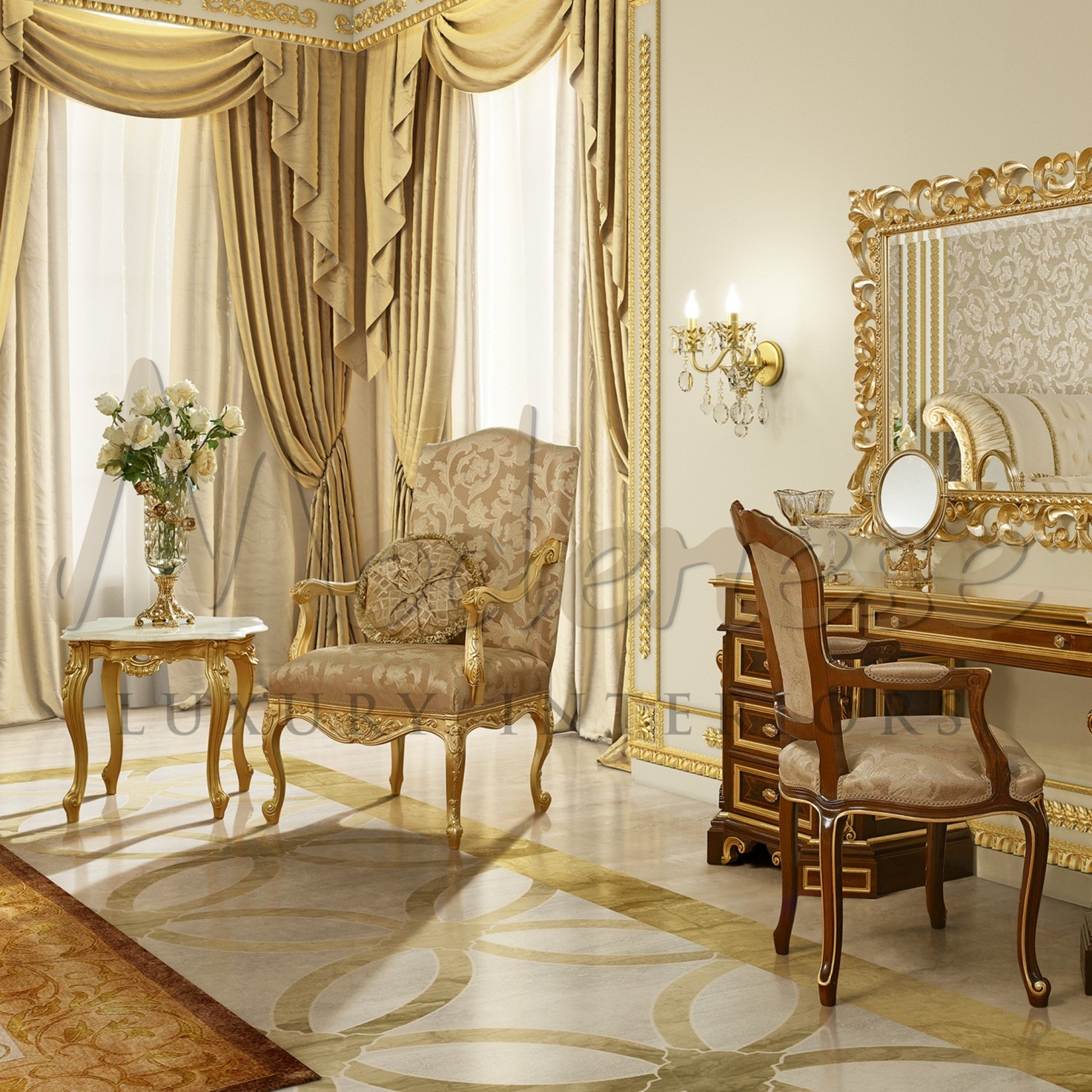 Armchairs of the Louis XVI style