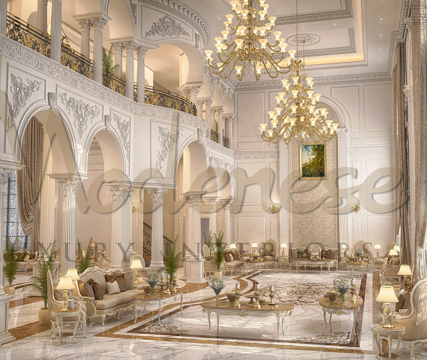 Intérieur de maison de style classique à La Mecque, Arabie Saoudite