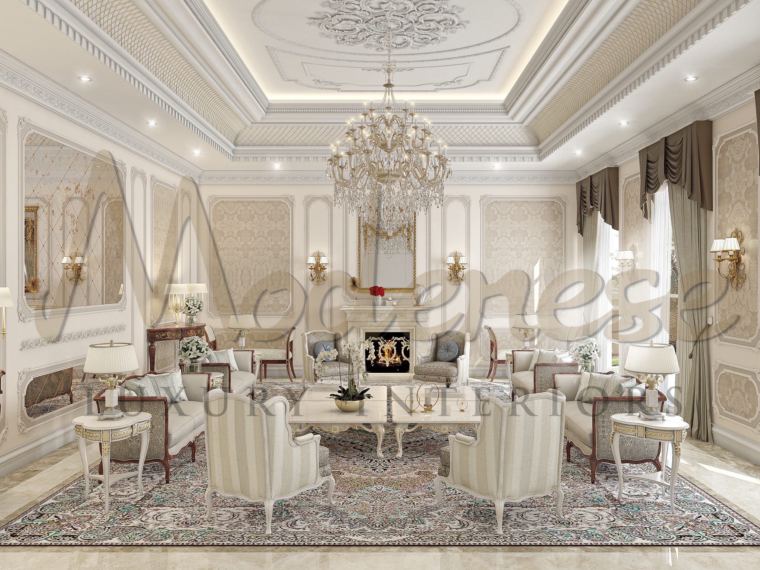 تصميم فيلا فاخرة من Modenese Luxury Interiors ، جدة، المملكة العربية السعودية