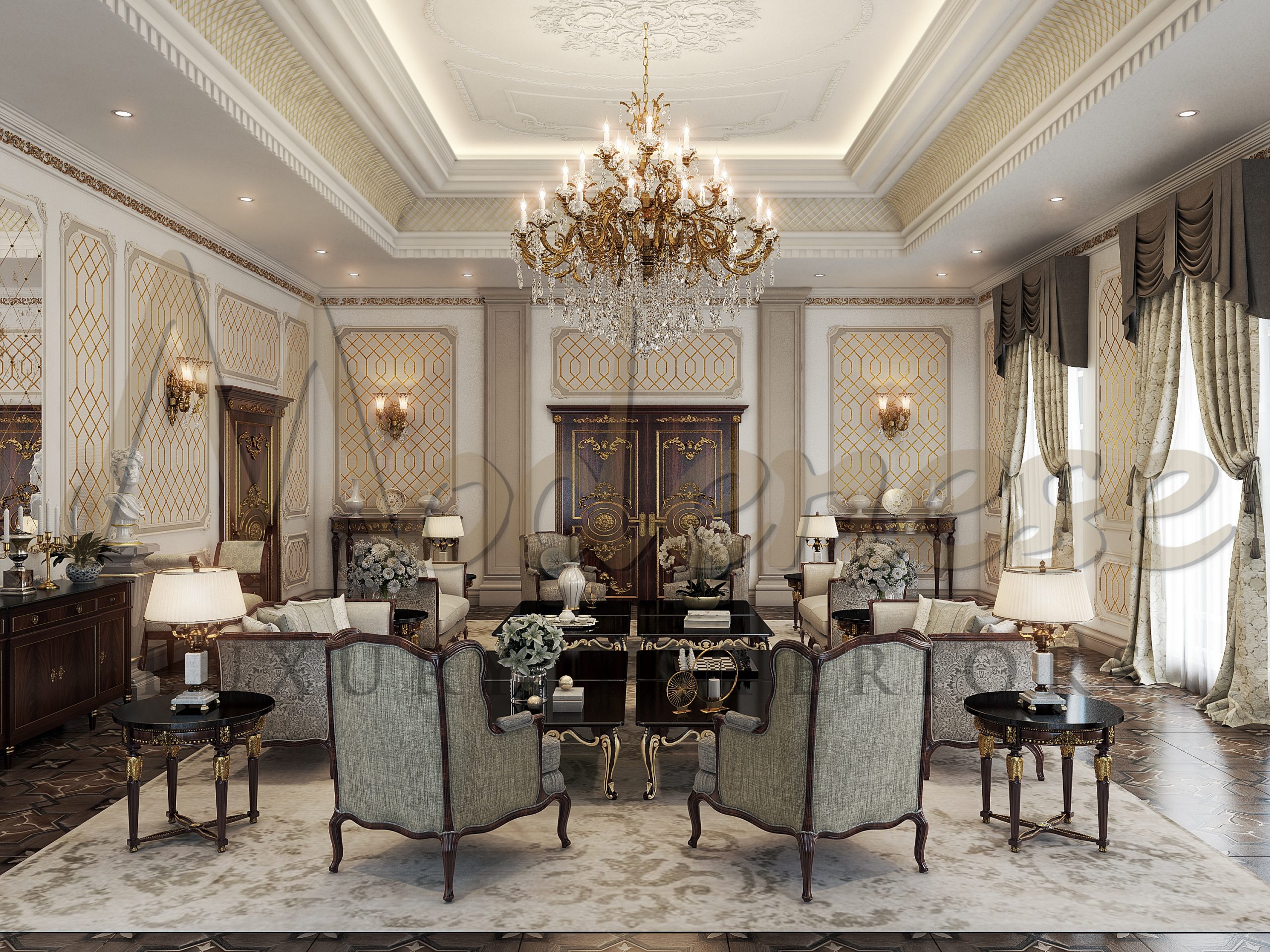 沙特阿拉伯吉达Modenese Luxury Interiors的别墅设计