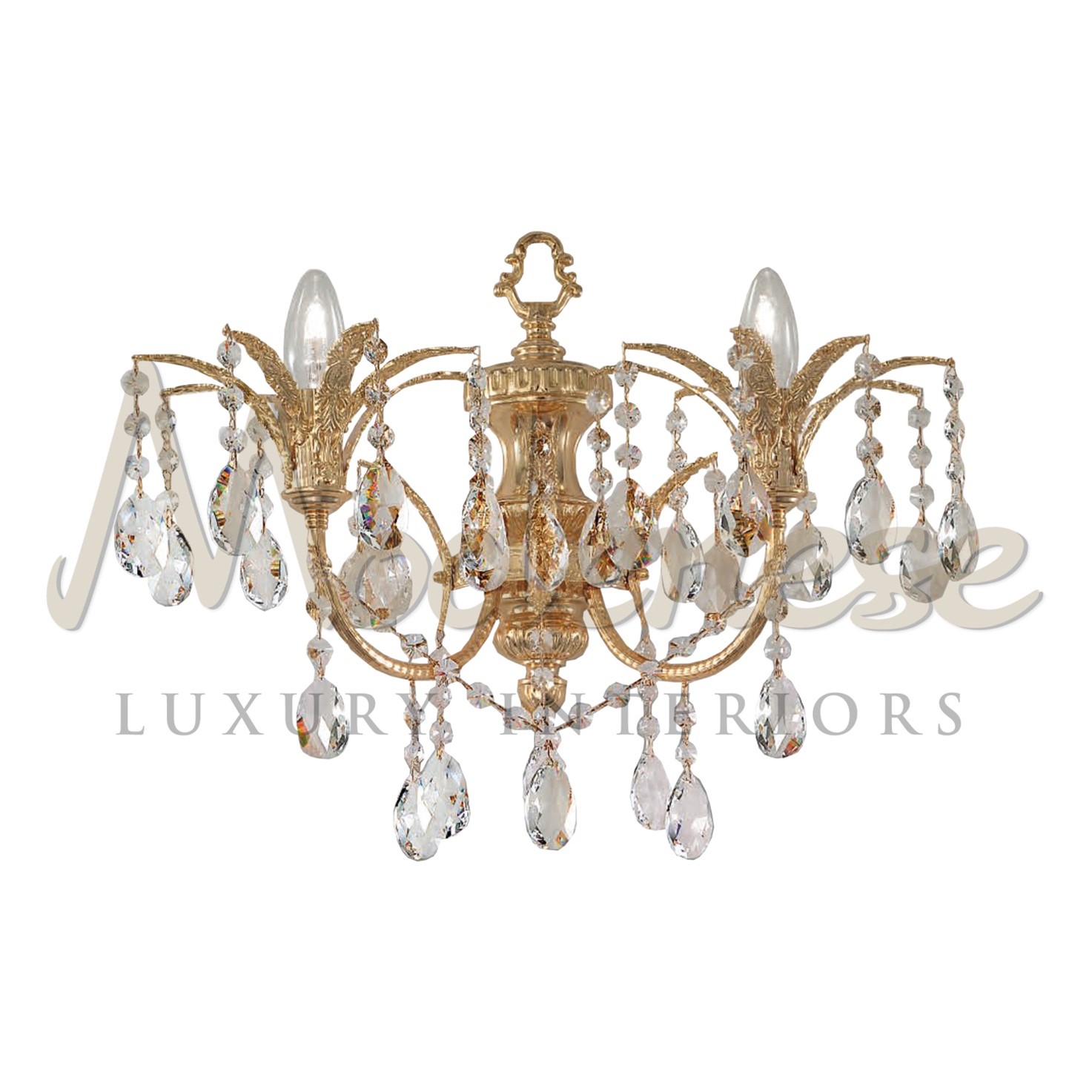 gold Italian Pineapple chandelier - Les Trois Garcons Interiors