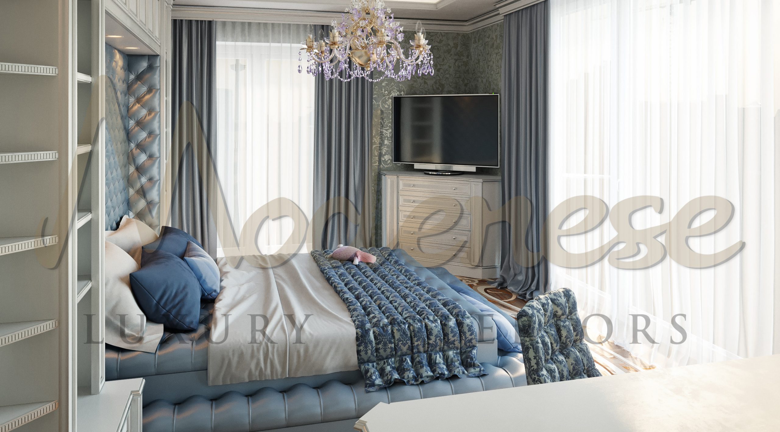 法国摩纳哥豪华别墅现代卧室设计