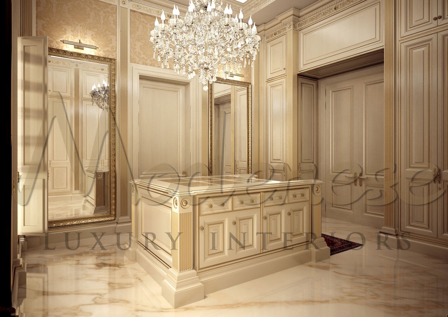 РОСКОШНЫЙ ИНТЕРЬЕР ГАРДЕРОБНОЙ ОТ MODENESE LUXURY INTERIORS ⋆ Luxury  classic furniture made in Italy