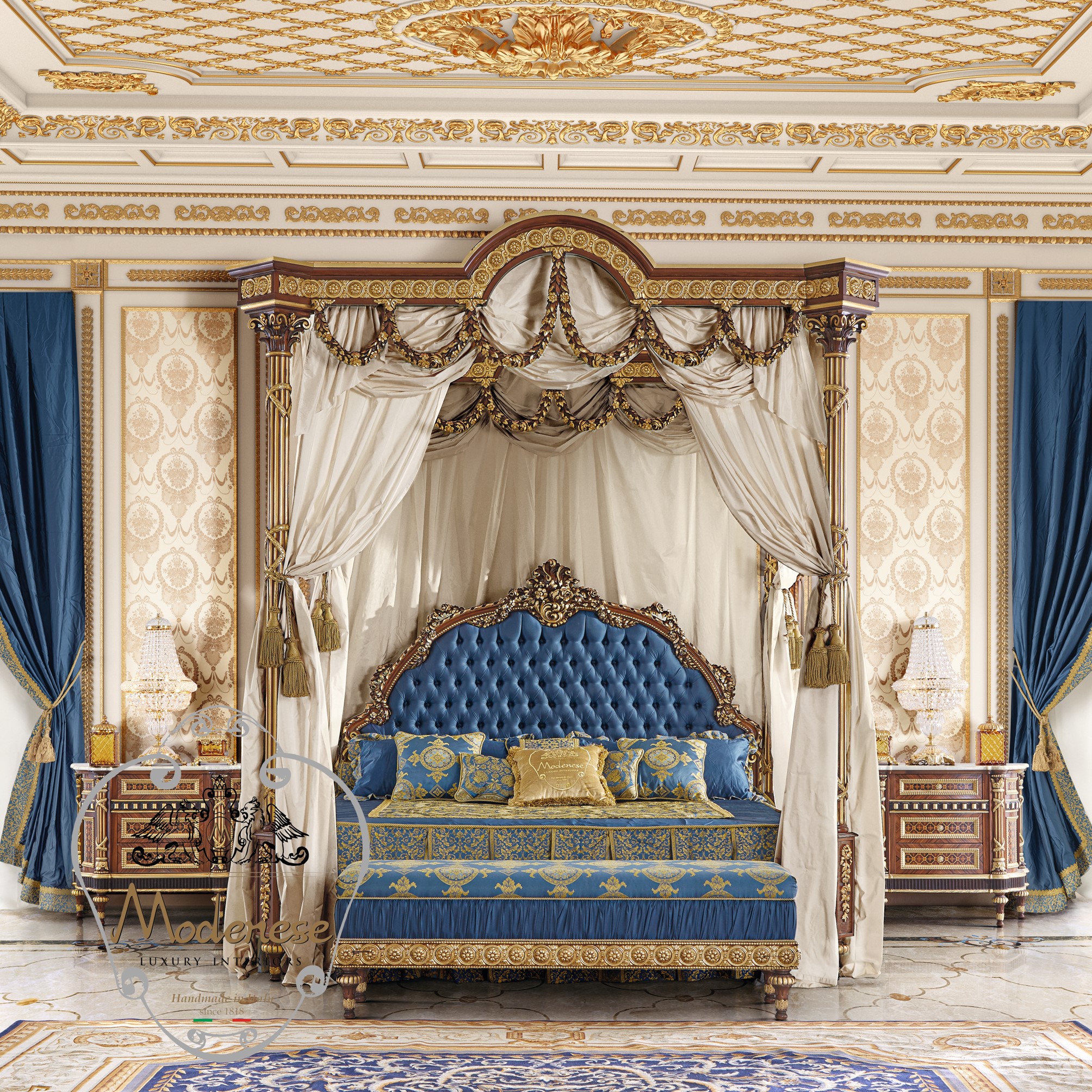 royal bedroom blue