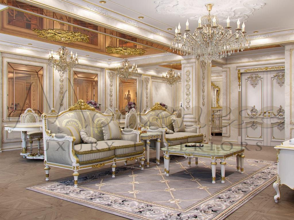 large luxury interior design, featuring premium sofas and exquisite living  room furniture