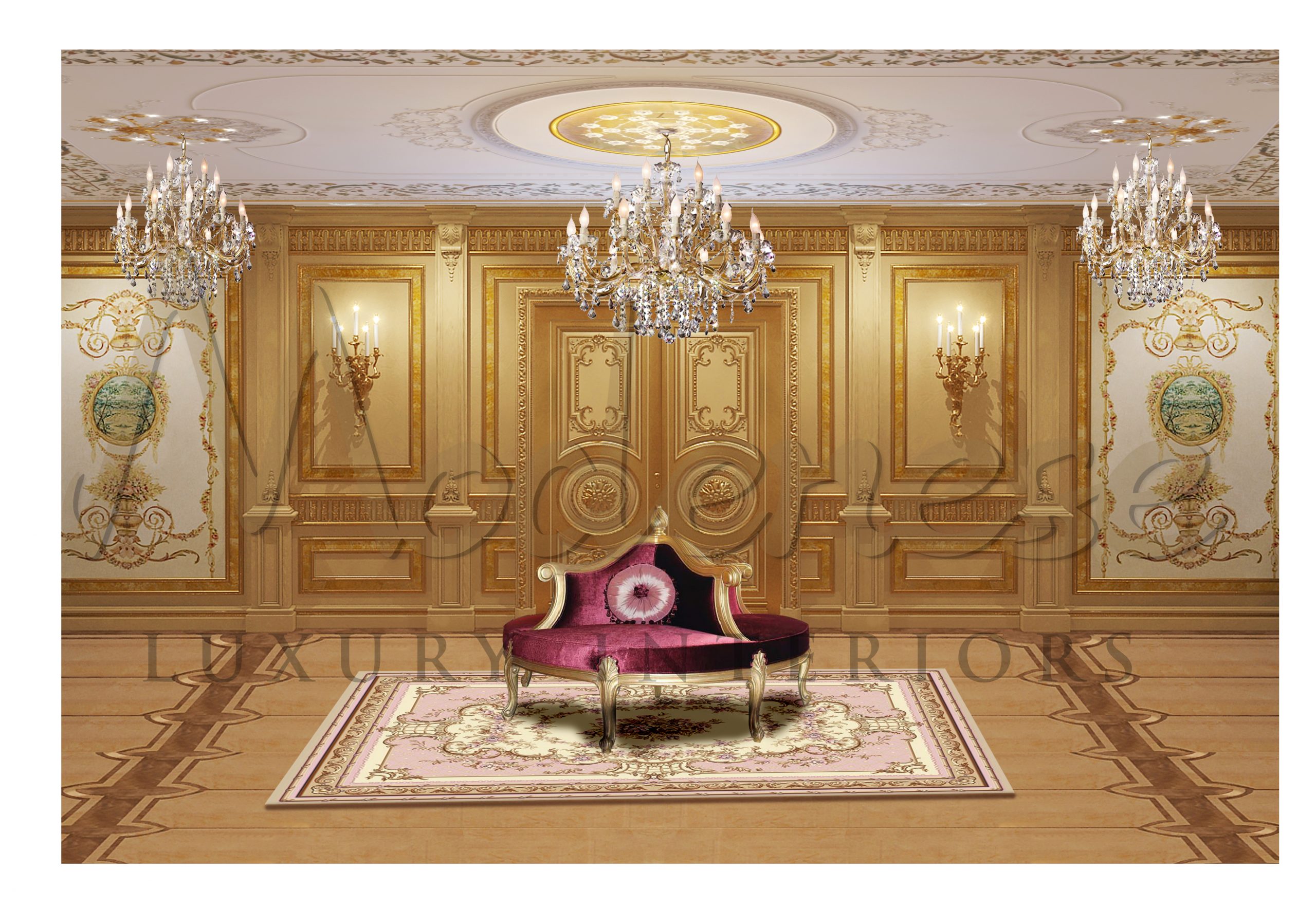 Роскошный дизайн интерьера виллы в Дохе, Катар