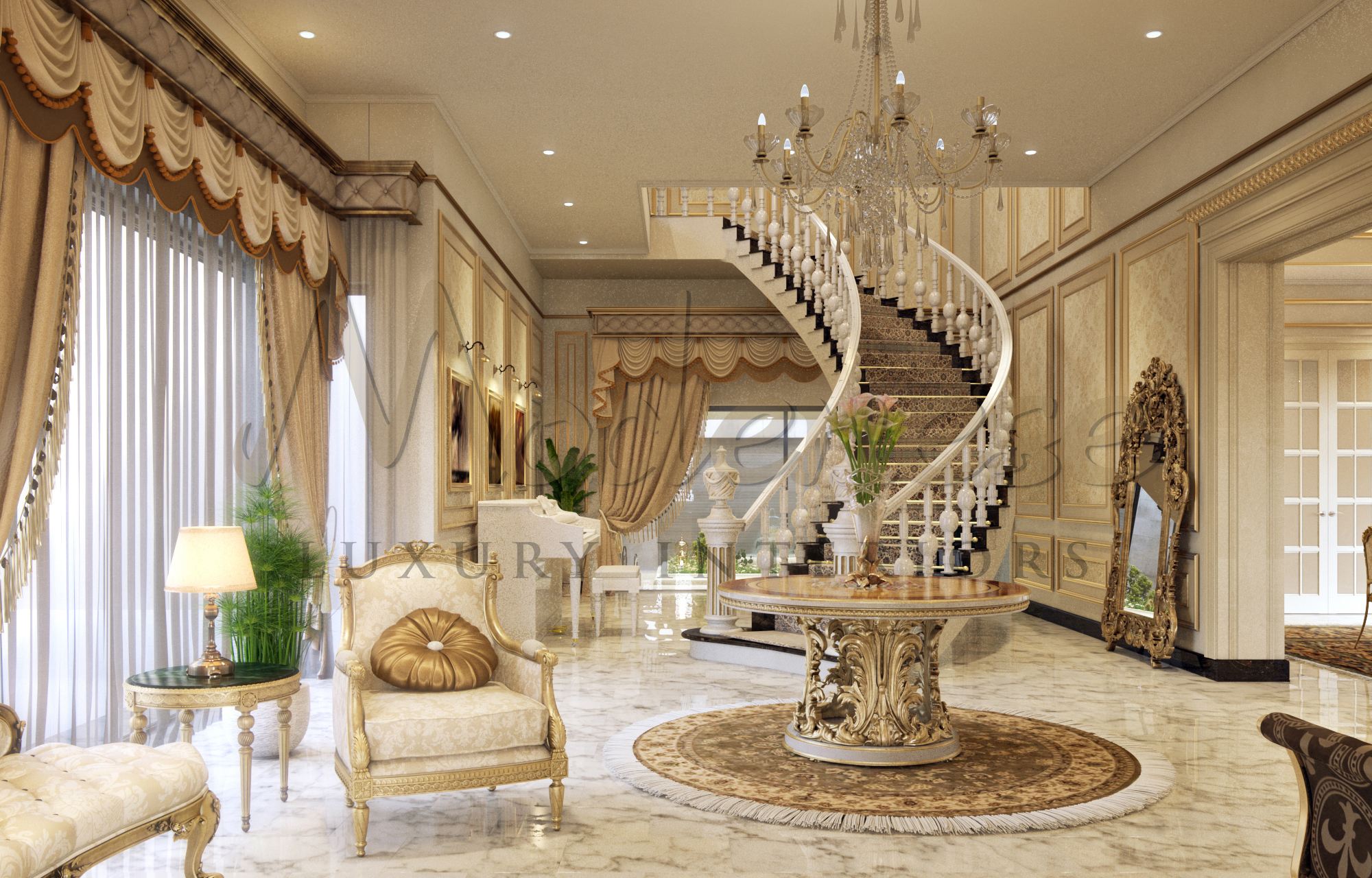 Classic Villa Interior Design In Riyadh