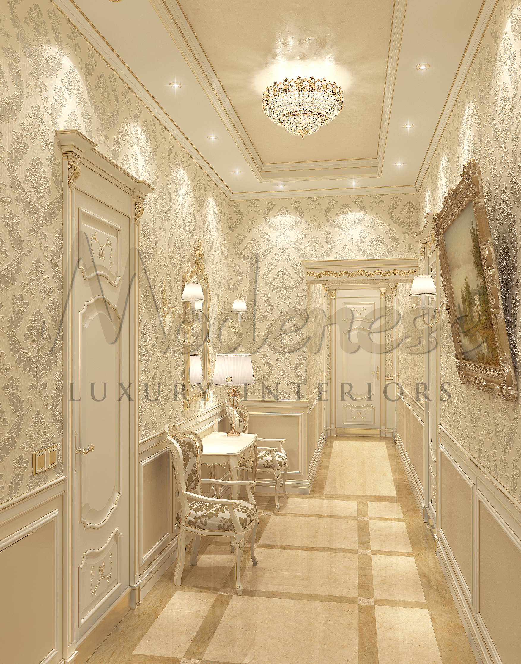 Beautiful Hall Interior Design For Villa in London, Great Britain