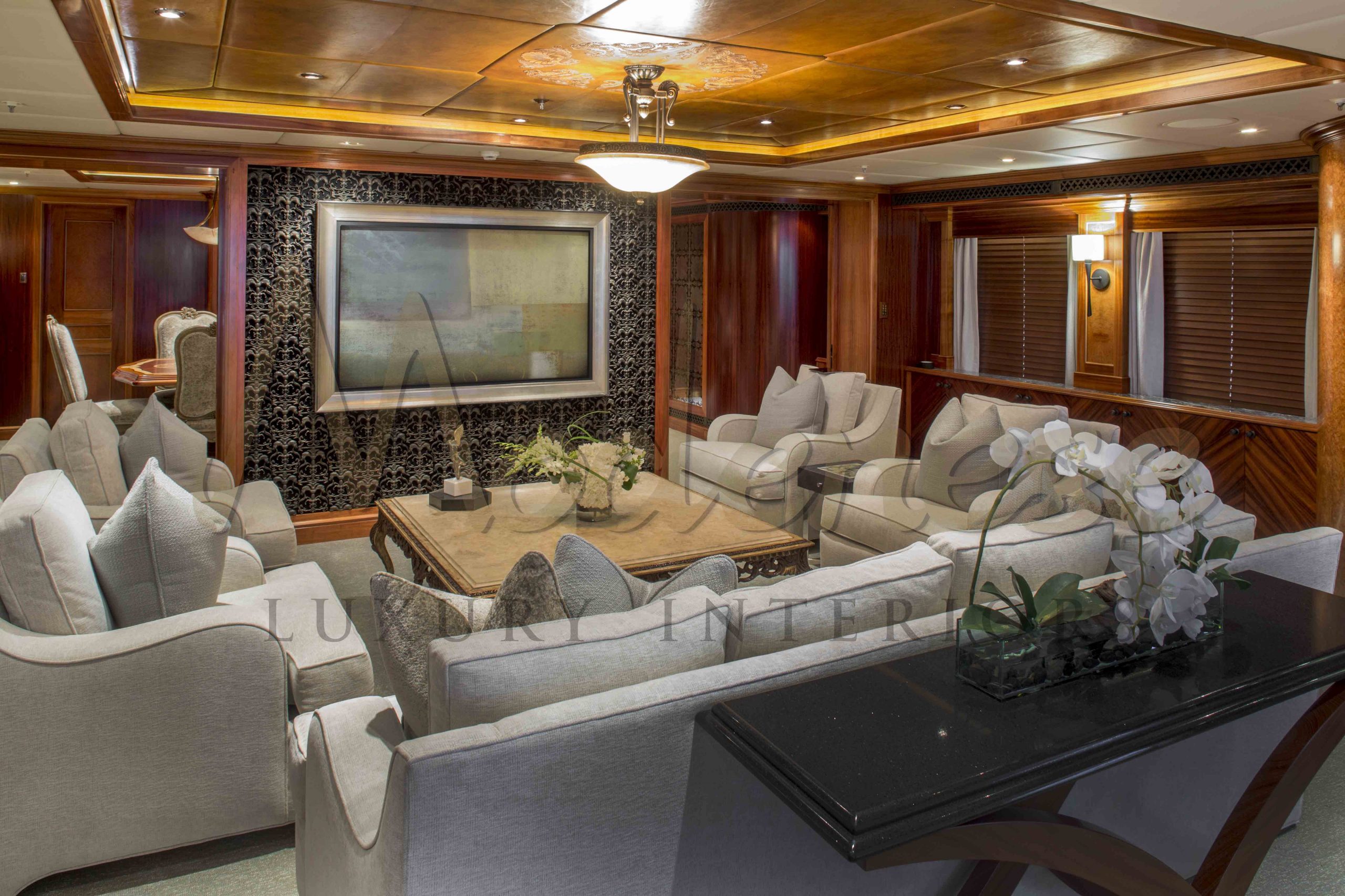 Sophisticated Italian design for yachts. High-end quality, bespoke furniture. Italian handmade interiors. Bespoke yachts interior design project from Modenese Luxury Interiors.