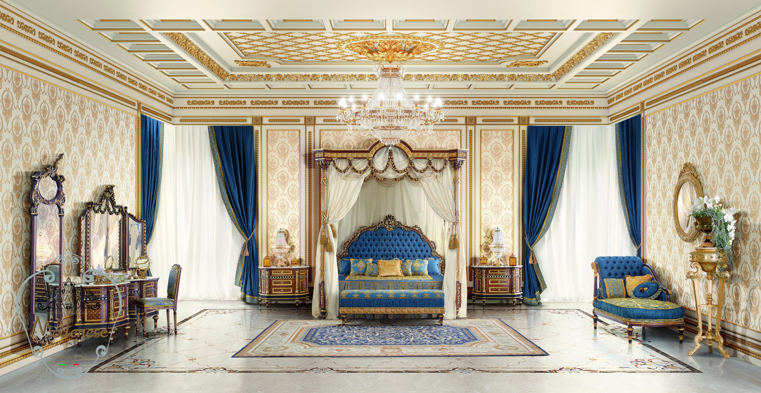 Bedrooms Design For Luxurious Villa in Monaco, France