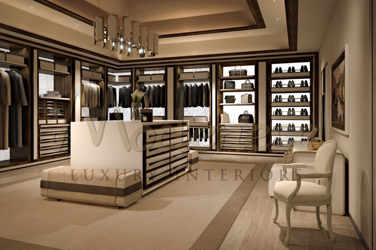 Luxury closet design in Dubai