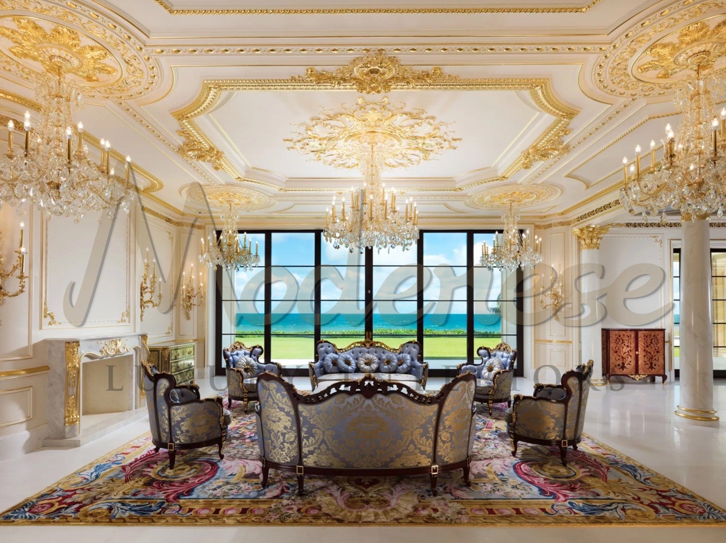 The royal style villa by best interior design company in Bahrain