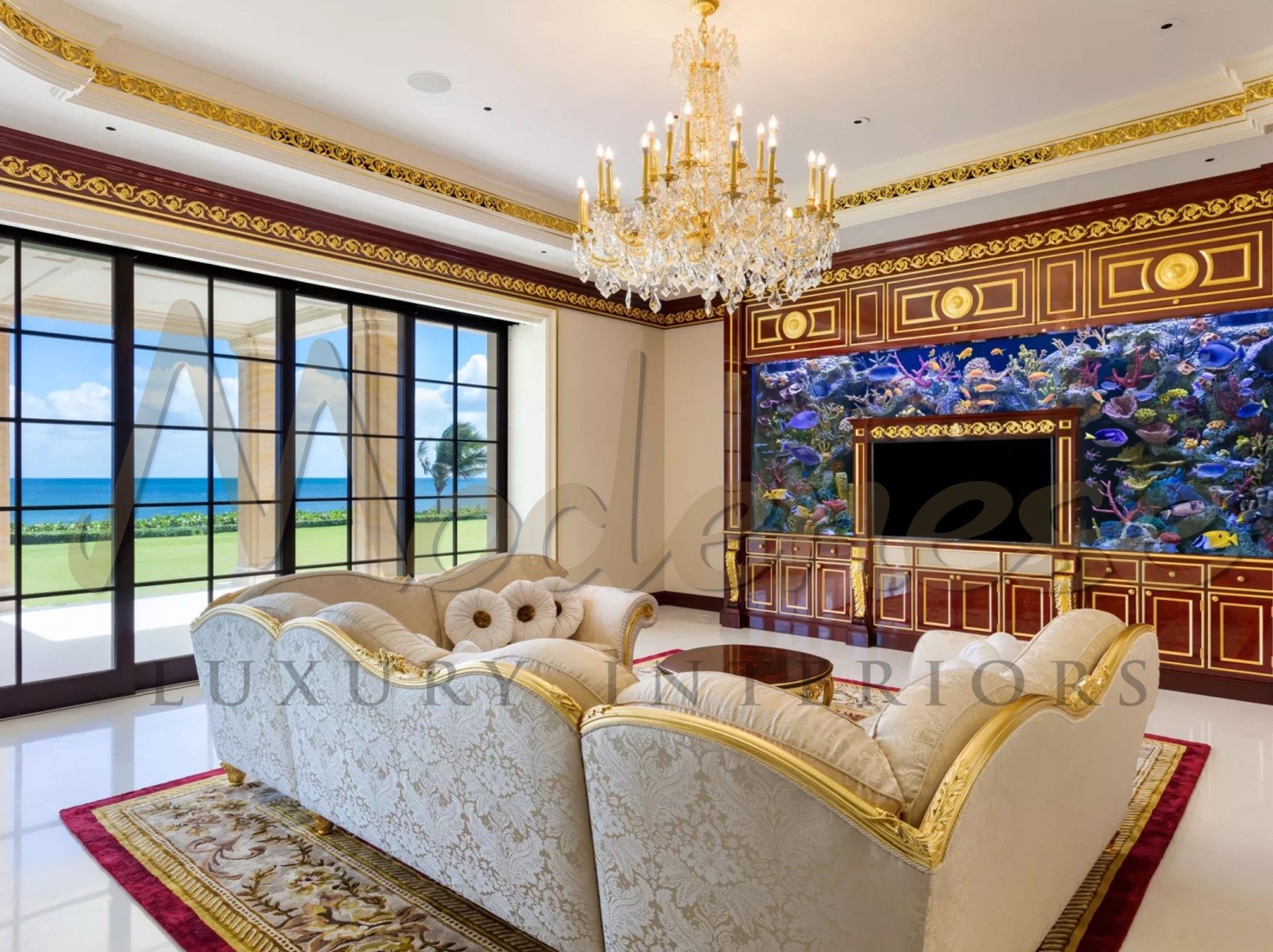 The royal style villa by best interior design company in Bahrain