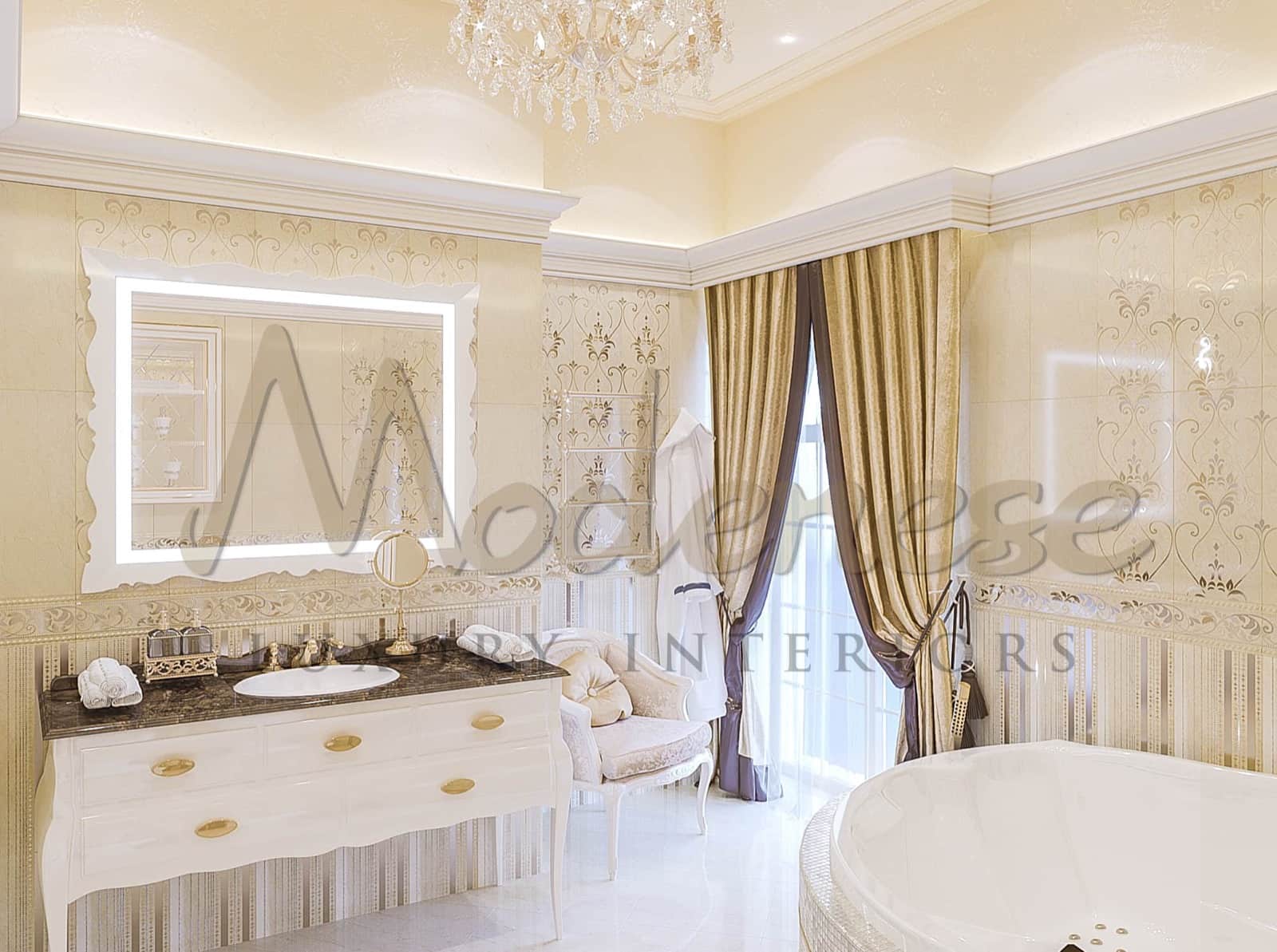 Изысканный дизайн ванной комнаты и мебель от Modenese Luxury Interiors